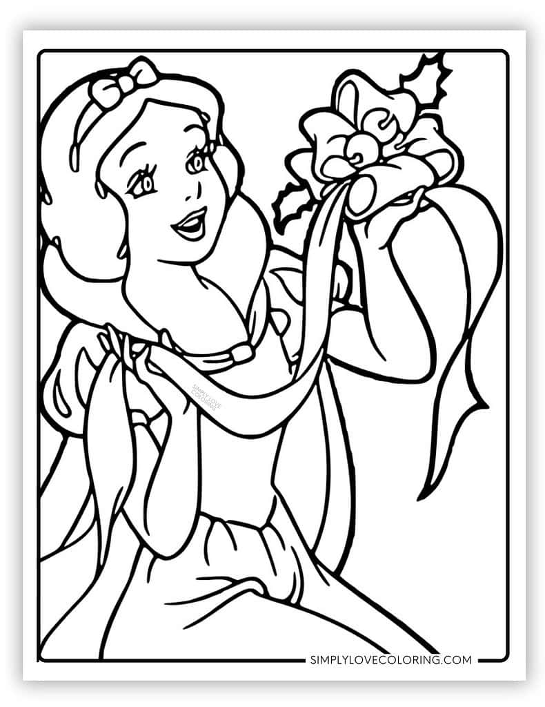 disney christmas coloring pages (free pdf printable) - simply love